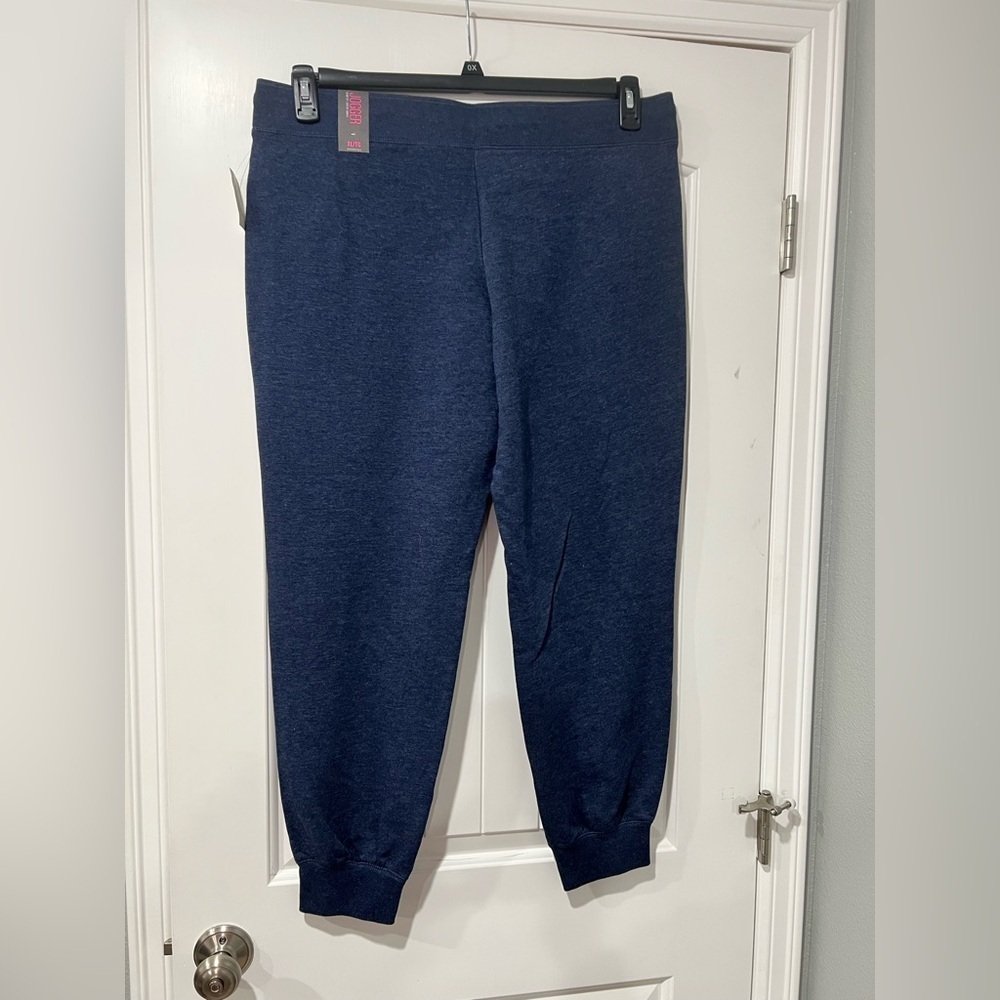 NEW‎ NWT heather navy blue Aeropostale jogger sweats Sz L large - Picture 2 of 8